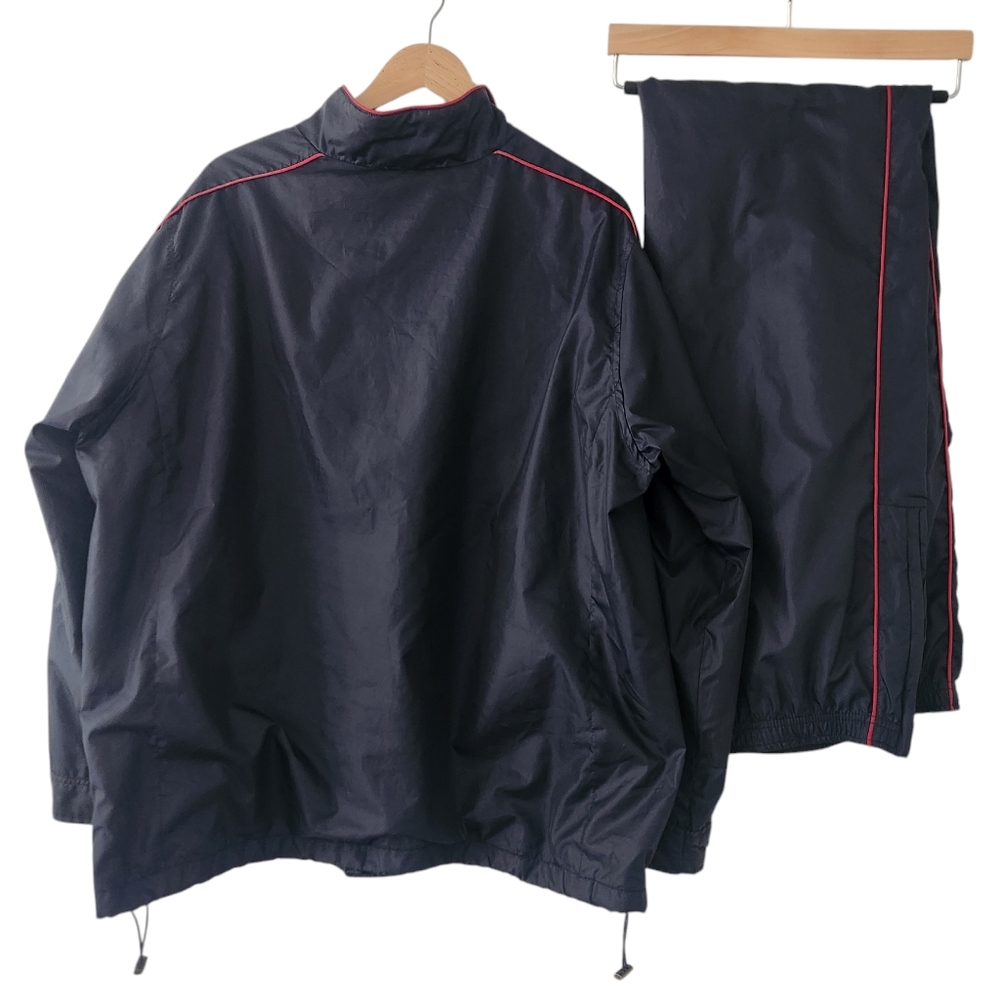 Vintage 90's Lauren Ralph Lauren Navy Blue and Red Piping Track Suit Size 2X - Picture 2 of 15